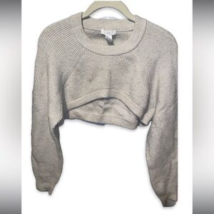 Cream Colored Crop Sweater Large